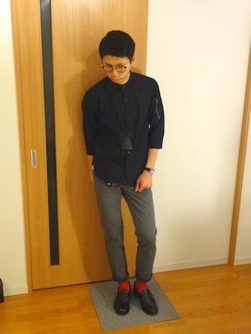 「SEVENDAYS=SUNDAY（セブンデイズサンデイ）のアイテム（レッグウェア）」を使った、お気のdogさん（メンズ・176cm）の春コーディネート