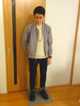 お気のdogさん（メンズ・176cm）の春コーディネート