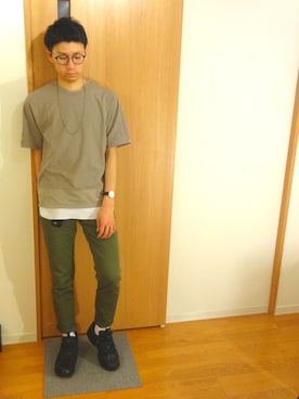 「Daniel Wellington（ダニエルウェリントン）の【Daniel Wellington】レザーバンド３６ＭＭ（アナログ腕時計）」を使った、お気のdogさん（メンズ・176cm）の夏コーディネート