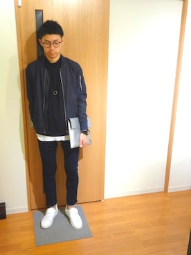 「ベルクロ」｜「アイテム（アクセサリー）」を使った、お気のdogさん（メンズ・176cm）の秋コーディネート
