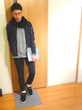 お気のdogさん（メンズ・176cm）の冬コーディネート