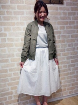 「INNOCENT BLUE（イノセントブルー）のアイテム（ジャケット/アウター）」を使った、kymixxxさん（レディース・165cm）の冬コーディネート