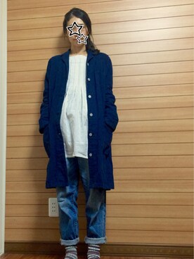 「B.L.U.E（ビーエルユーイー）のアイテム（ジャケット/アウター）」を使った、nacchanさん（レディース・158cm）の秋コーディネート