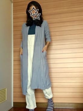「B.L.U.E（ビーエルユーイー）のアイテム（オールインワン・サロペット）」を使った、nacchanさん（レディース・158cm）の秋コーディネート