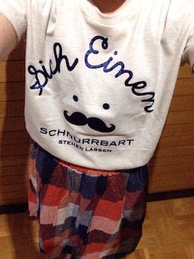 「ヒゲTシャツ」｜さちさん（レディース・153cm）の夏コーディネート