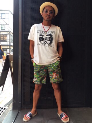 HYSTERIC GLAMOUR（ヒステリックグラマー）の「HYS STORE SIGNS総柄 PT（水着）」 - WEAR