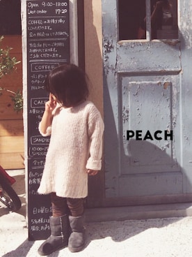「UNIQLO（ユニクロ）のアイテム（チュニック）」を使った、peachさん（キッズ・100cm）の秋コーディネート