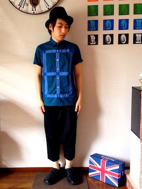 「N.HOOLYWOOD」｜「アイテム（その他シューズ）」を使った、kOJiさん（メンズ・162cm）の春コーディネート