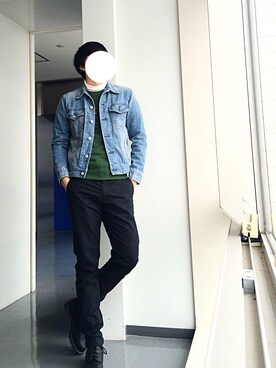 「JOURNAL STANDARD relume（ジャーナルスタンダード　レリューム）のアイテム（デニムジャケット）」を使った、makさん（メンズ・177cm）の冬コーディネート