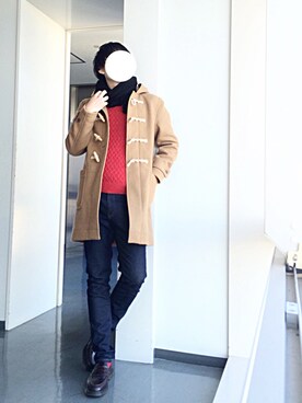 「JOURNAL STANDARD（ジャーナルスタンダード）のアイテム（ダッフルコート）」を使った、makさん（メンズ・177cm）の冬コーディネート