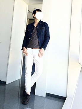 「アイテム（MA-1）」を使った、makさん（メンズ・177cm・20代）の春コーディネート