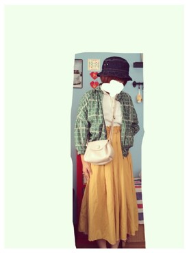 「chambre de charme（シャンブルドゥシャーム）のアイテム（ブルゾン）」を使った、やもさん（レディース・152cm）の秋コーディネート