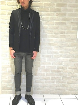 「グレーパンツ」｜ＡｓＡ®︎ℹ︎さん（メンズ・178cm）の冬コーディネート