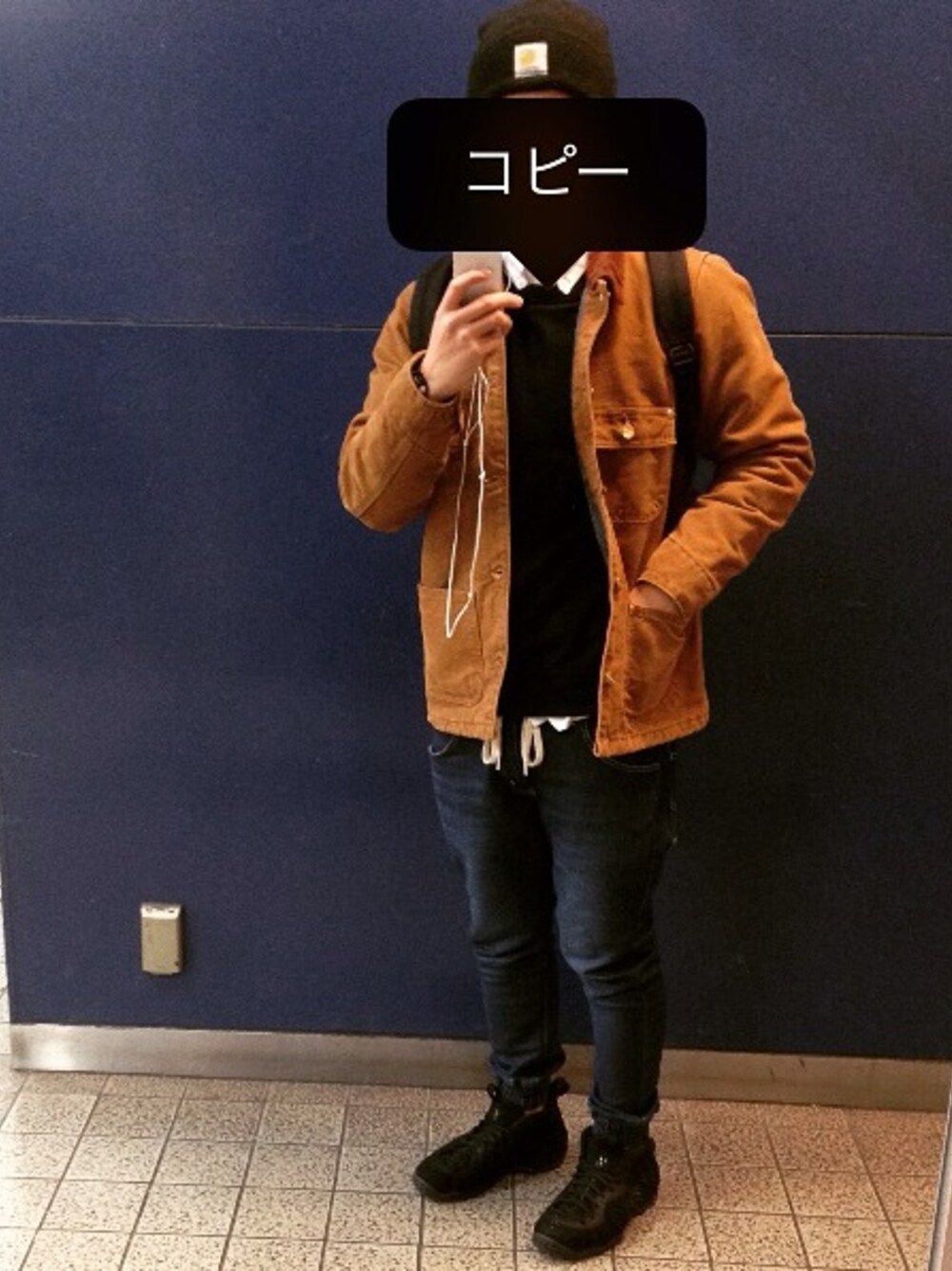 「出勤コーデ」｜「NIKEのアイテム（スウェット、ブラック系）」を使った、助太郎。さん（メンズ・175cm）の春コーディネートの1枚目の写真