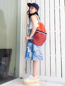 「grapevine by k3（グレープバインバイケースリー）のアイテム（トップス）」を使った、ayakaさん（レディース・145cm）の夏コーディネート