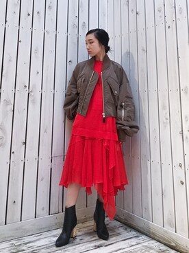 「G.V.G.V.（ジーヴィージーヴィー）のアイテム（ジャケット/アウター）」を使った、ayakaさん（レディース・145cm）の冬コーディネート