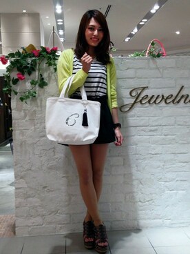 Jewelna Rose ジュエルナローズ の 3周年限定モデル イニシャルトートデラックス X スワロフスキー トートバッグ Wear