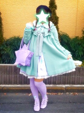 「lolitafashion」｜「アイテム（ジャケット/アウター）」を使った、あめさん（レディース・153cm）の冬コーディネート