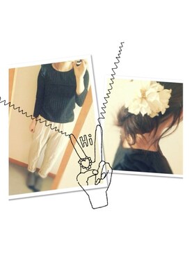 「flower」｜「アイテム（その他アウター）」を使った、haruさん（レディース・161cm）の冬コーディネート