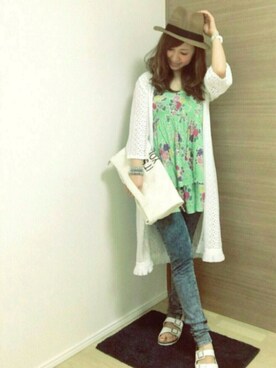 「Another Edition」｜「アイテム（キャミソール）」を使った、memeさん（レディース・158cm）の夏コーディネート