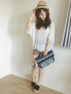 memeさん（レディース・158cm）の夏コーディネート