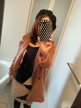 「アイテム（セットアップ）」を使った、Mieさん（レディース・154cm）の冬コーディネート