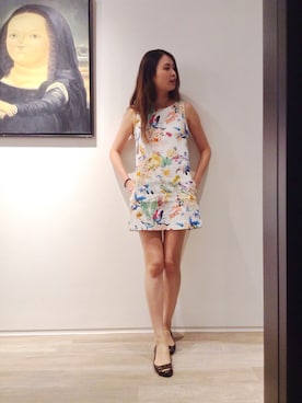 「JIMMY CHOO（ジミーチュウ）のアイテム（その他シューズ）」を使った、siuhauyuさん（レディース・163cm）の夏コーディネート