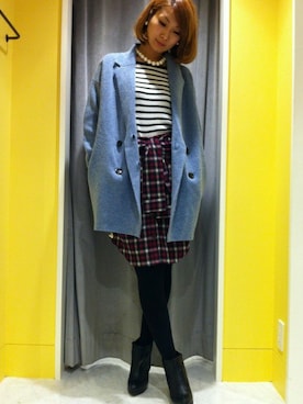 「N.（N. Natural Beauty Basic）（エヌエヌナチュラルビューティーベーシック）のアイテム（ピーコート）」を使った、nyasunagasaneiさん（レディース・160cm）の秋コーディネート