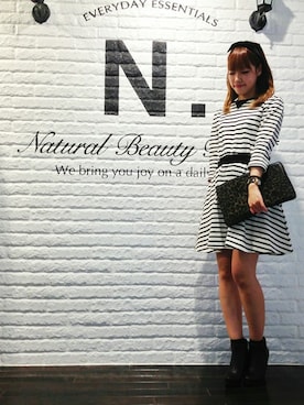 「N.（N. Natural Beauty Basic）（エヌエヌナチュラルビューティーベーシック）のアイテム（ブーティ）」を使った、nyasunagasaneiさん（レディース・160cm）の秋コーディネート