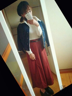「アイテム（ブーティ）」を使った、あゆみさん（レディース・158cm・20代）の秋コーディネート