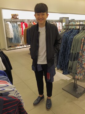 「ZARA MAN」｜「アイテム（ナイロンジャケット）」を使った、ckzixxno24さん（メンズ・164cm）の夏コーディネート