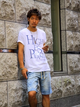 「MCD（エムシーディー）のアイテム（パンツ）」を使った、GーLANDさん（メンズ・175cm）の夏コーディネート