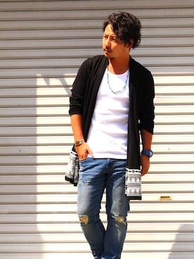 「MCD（エムシーディー）のアイテム（パンツ）」を使った、GーLANDさん（メンズ・175cm）の夏コーディネート