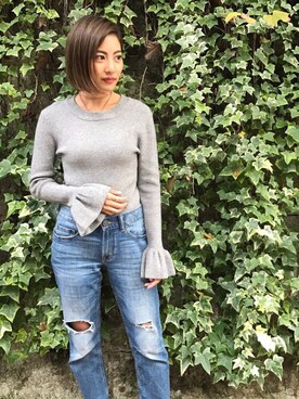 「フレアスリーブ」｜Vicente👖さん（レディース・160cm）の冬コーディネート