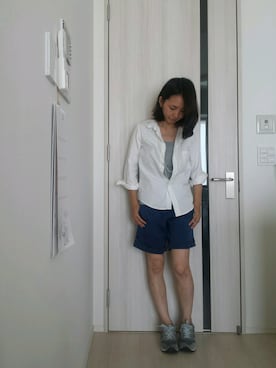 「ジャパンブルー」｜「アイテム（パンツ）」を使った、acchamtさん（レディース・155cm）の夏コーディネート