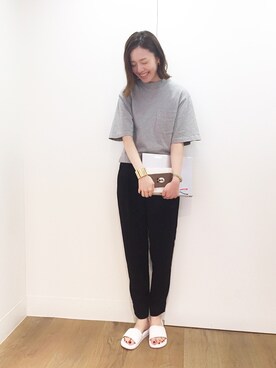 「ポケットＴシャツ」｜「アイテム（PC・スマホグッズ/家電）」を使った、Axxbimilさん（レディース・165cm）の夏コーディネート