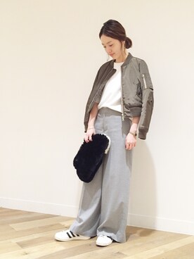 「HARE（ハレ）のアイテム（ピアス（両耳用））」を使った、Axxbimilさん（レディース・165cm）の秋コーディネート