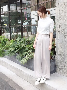 「HARE（ハレ）のアイテム（ピアス（両耳用））」を使った、Axxbimilさん（レディース・165cm）の秋コーディネート