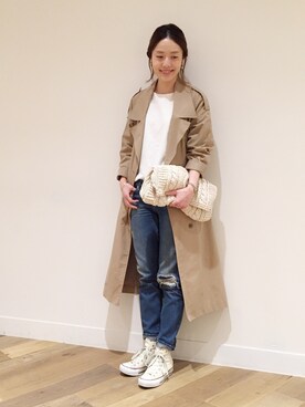 「HARE（ハレ）のアイテム（ピアス（両耳用））」を使った、Axxbimilさん（レディース・165cm）の秋コーディネート