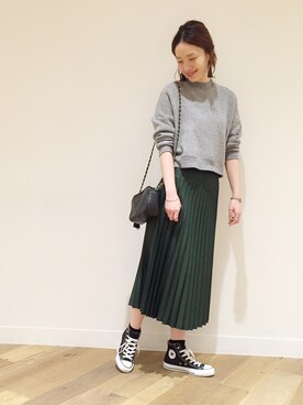 「HARE（ハレ）のアイテム（ピアス（両耳用））」を使った、Axxbimilさん（レディース・165cm）の秋コーディネート