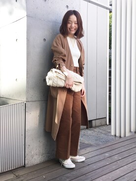 「HARE（ハレ）のアイテム（その他アウター）」を使った、Axxbimilさん（レディース・165cm）の秋コーディネート