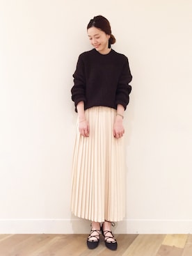 「HARE（ハレ）のアイテム（ピアス（両耳用））」を使った、Axxbimilさん（レディース・165cm）の秋コーディネート