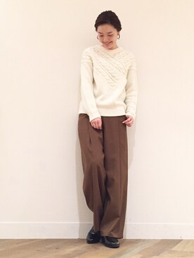 「HARE（ハレ）のアイテム（ピアス（両耳用））」を使った、Axxbimilさん（レディース・165cm）の冬コーディネート