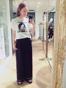 「HARE（ハレ）のアクリルＢＩＧフープピアス（HARE）（ピアス（両耳用））」を使った、Axxbimilさん（レディース・165cm）の夏コーディネート