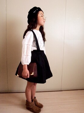 「JOURNAL STANDARD（ジャーナルスタンダード）のアイテム（ショルダーバッグ）」を使った、ri☺︎sanさん（キッズ・120cm）の春コーディネート