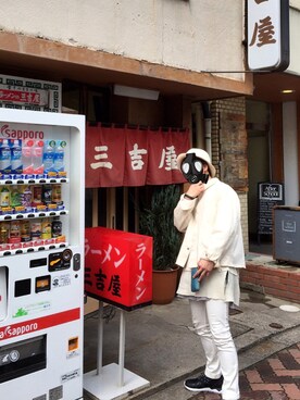 「sunsea」｜「アイテム（ノーカラージャケット）」を使った、A2Cさん（メンズ・176cm）の春コーディネート
