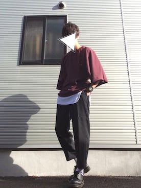 「kimono」｜「アイテム（スラックス）」を使った、daikiさん（メンズ・187cm）の春コーディネート