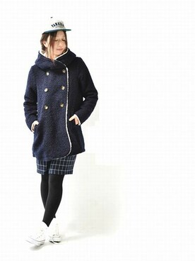 「and it_（アンドイット）のアイテム（その他アウター）」を使った、fujii(and it_OFFICE)さん（レディース・162cm）の冬コーディネート