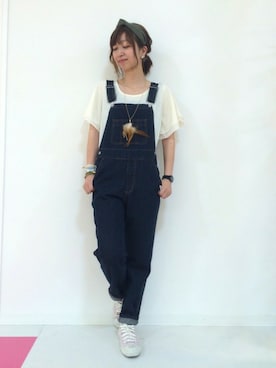 「デニムサロペット」｜fujii(and it_OFFICE)さん（レディース・162cm）の夏コーディネート