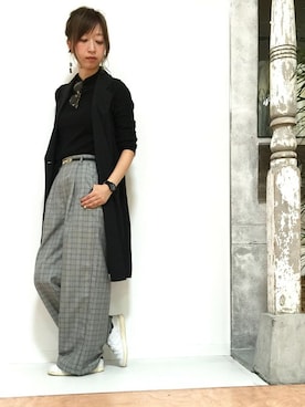 「and it_（アンドイット）のアイテム（トップス）」を使った、and it_staffさん（レディース・162cm）の秋コーディネート